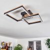 Cascada Plafondlamp LED Bruin, houtlook, Zwart, 1-licht