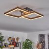 Cascada Plafondlamp LED Bruin, houtlook, Zwart, 1-licht