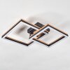 Cascada Plafondlamp LED Bruin, houtlook, Zwart, 1-licht