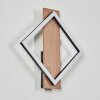 Cascade Muurlamp LED Bruin, houtlook, Zwart, 1-licht