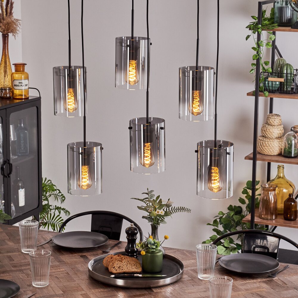 Parane Hanger Duidelijk, Rookkleurig, 6-lichts main product photo