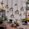 Koyoto Hanger - Glas Duidelijk, Rookkleurig, 8-lichts