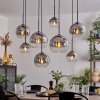 Koyoto Hanger - Glas Duidelijk, Rookkleurig, 8-lichts