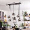 Koyoto Hanger - Glas Duidelijk, Rookkleurig, 6-lichts
