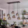 Koyoto Hanger - Glas Duidelijk, Rookkleurig, 6-lichts