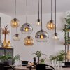Koyoto Hanger - Glas Amber, Chroom, Duidelijk, Rookkleurig, 8-lichts