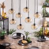 Apedo Hanger - Glas Amber, Duidelijk, 8-lichts