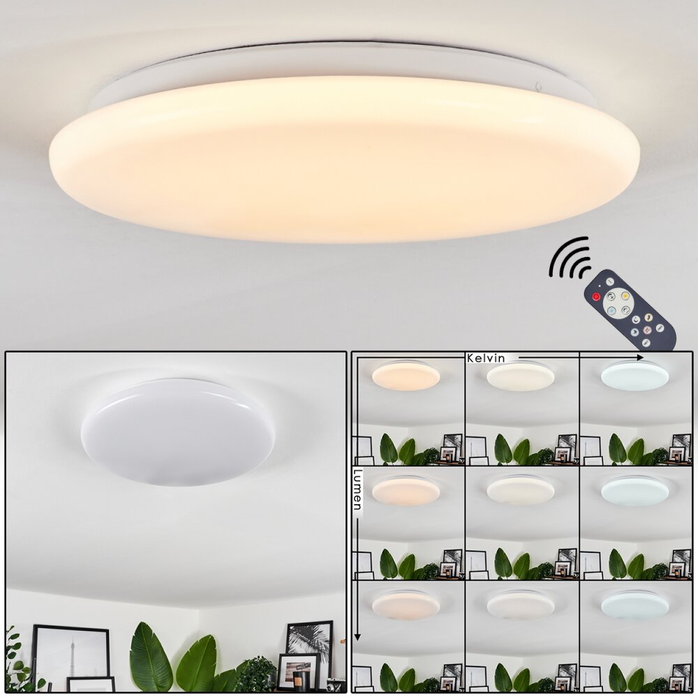 Melres Plafondlamp LED Wit, 1-licht, Afstandsbediening main product photo