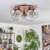 Koyoto Plafondlamp - Glas Natuurlijke kleuren, Zwart, 5-lichts