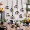 Koyoto Hanger - Glas Duidelijk, Rookkleurig, 8-lichts