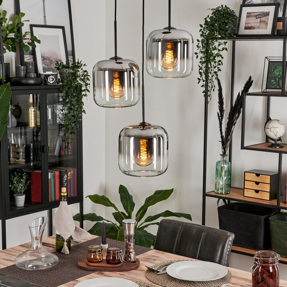 Lauden Hanger - Glas Chroom, Duidelijk, Rookkleurig, 3-lichts main product photo