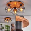 Koyoto Plafondlamp - Glas Natuurlijke kleuren, Zwart, 3-lichts