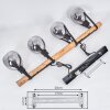 Hocker Hanglamp Natuurlijke kleuren, Zwart, 4-lichts