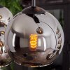 Koyoto Hanger - Glas Chroom, Rookkleurig, 6-lichts