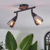 Leteque Plafondlamp Natuurlijke kleuren, Zwart, 2-lichts