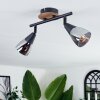 Leteque Plafondlamp Natuurlijke kleuren, Zwart, 2-lichts