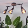 Leteque Plafondlamp Natuurlijke kleuren, Zwart, 3-lichts