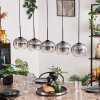 Apedo Hanger - Glas Duidelijk, Rookkleurig, 5-lichts