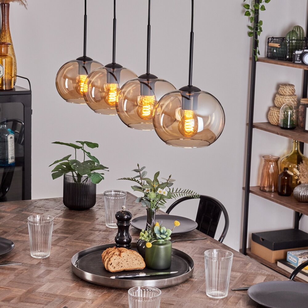 Apedo Hanger - Glas Amber, 4-lichts main product photo