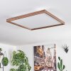 Longvic Plafondpaneel LED Bruin, houtlook, Zwart, 1-licht Longvic Plafondpaneel LED Bruin, houtlook, Zwart, 1-licht