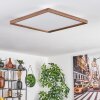 Longvic Plafondpaneel LED Bruin, houtlook, Zwart, 1-licht Longvic Plafondpaneel LED Bruin, houtlook, Zwart, 1-licht