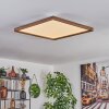 Longvic Plafondpaneel LED Bruin, houtlook, Zwart, 1-licht Longvic Plafondpaneel LED Bruin, houtlook, Zwart, 1-licht