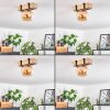 Montgomery Plafondlamp - Glas Natuurlijke kleuren, Zwart, 1-licht
