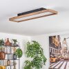Longvic Plafondpaneel LED Bruin, houtlook, Zwart, 1-licht