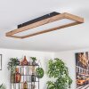 Longvic Plafondpaneel LED Bruin, houtlook, Zwart, 1-licht