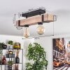 Montgomery Plafondlamp Natuurlijke kleuren, Zwart, 2-lichts