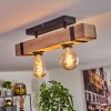 Montgomery Plafondlamp Natuurlijke kleuren, Zwart, 2-lichts