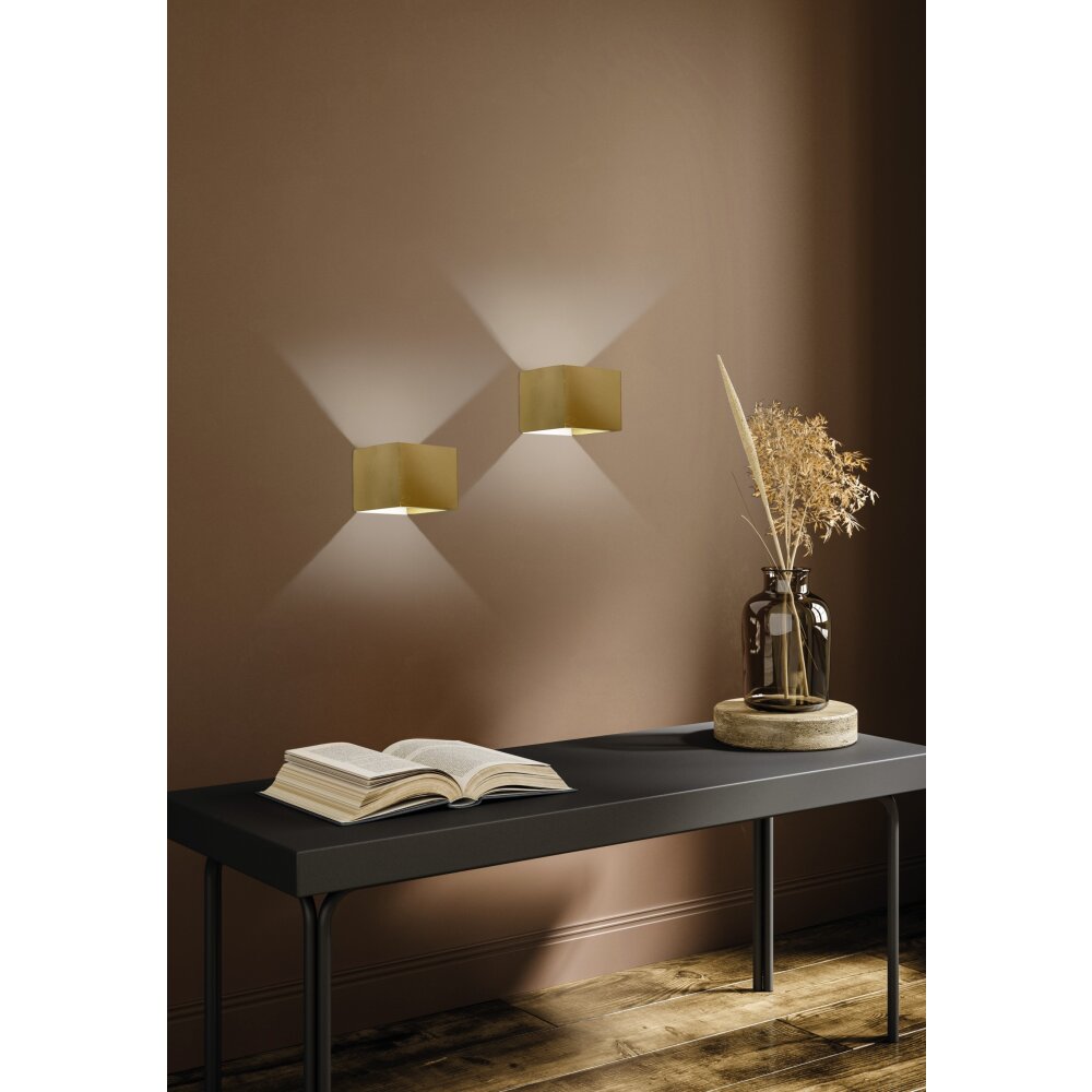 Fischer & Honsel Cog Muurlamp LED Goud, 2-lichts main product photo