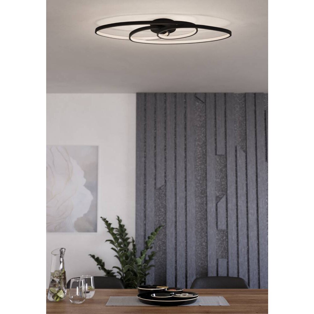 Eglo GIANELLA Plafondlamp LED Zwart, 1-licht main product photo