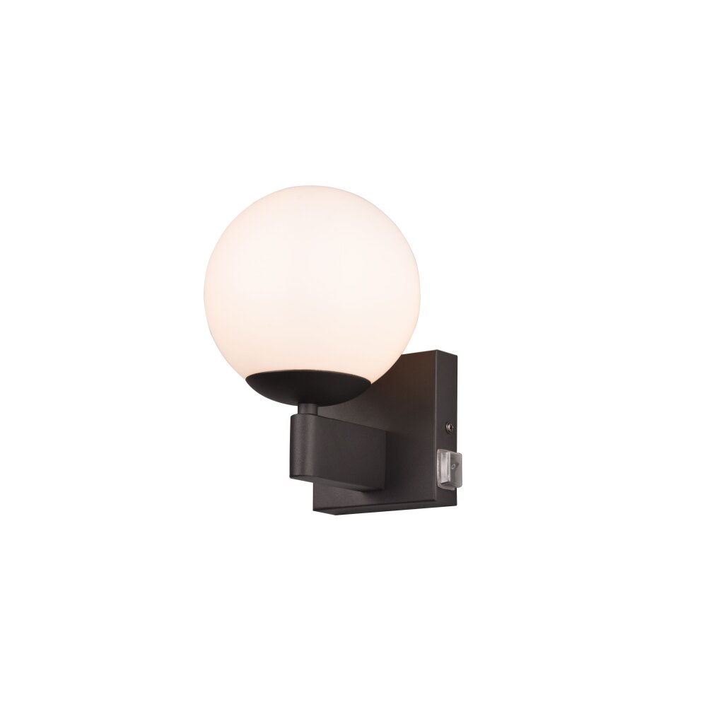 Trio KULA Muurlamp Zwart, 1-licht main product photo