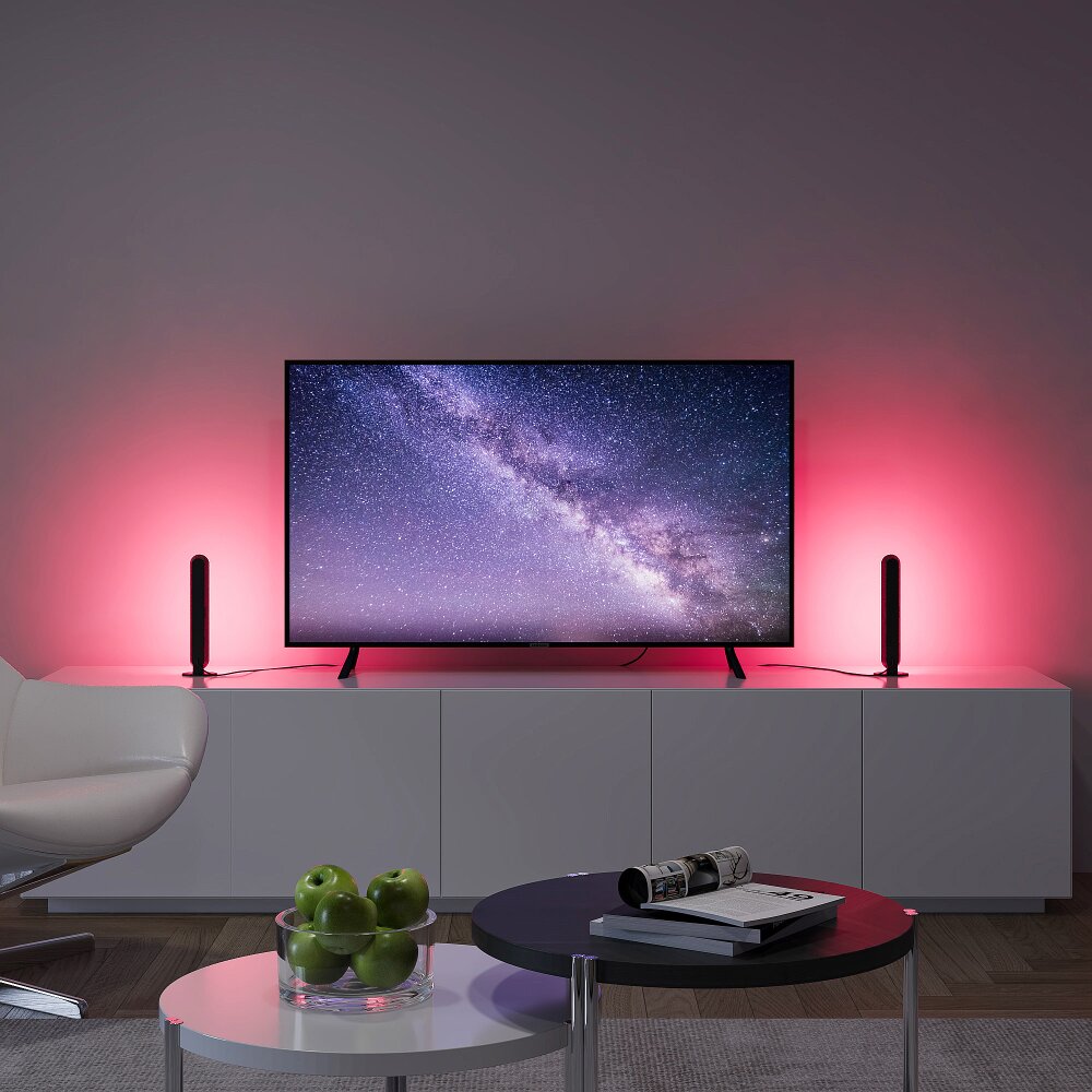 Reality GAME Tafellamp - Set van 2 LED Zwart, 2-lichts, Afstandsbediening main product photo