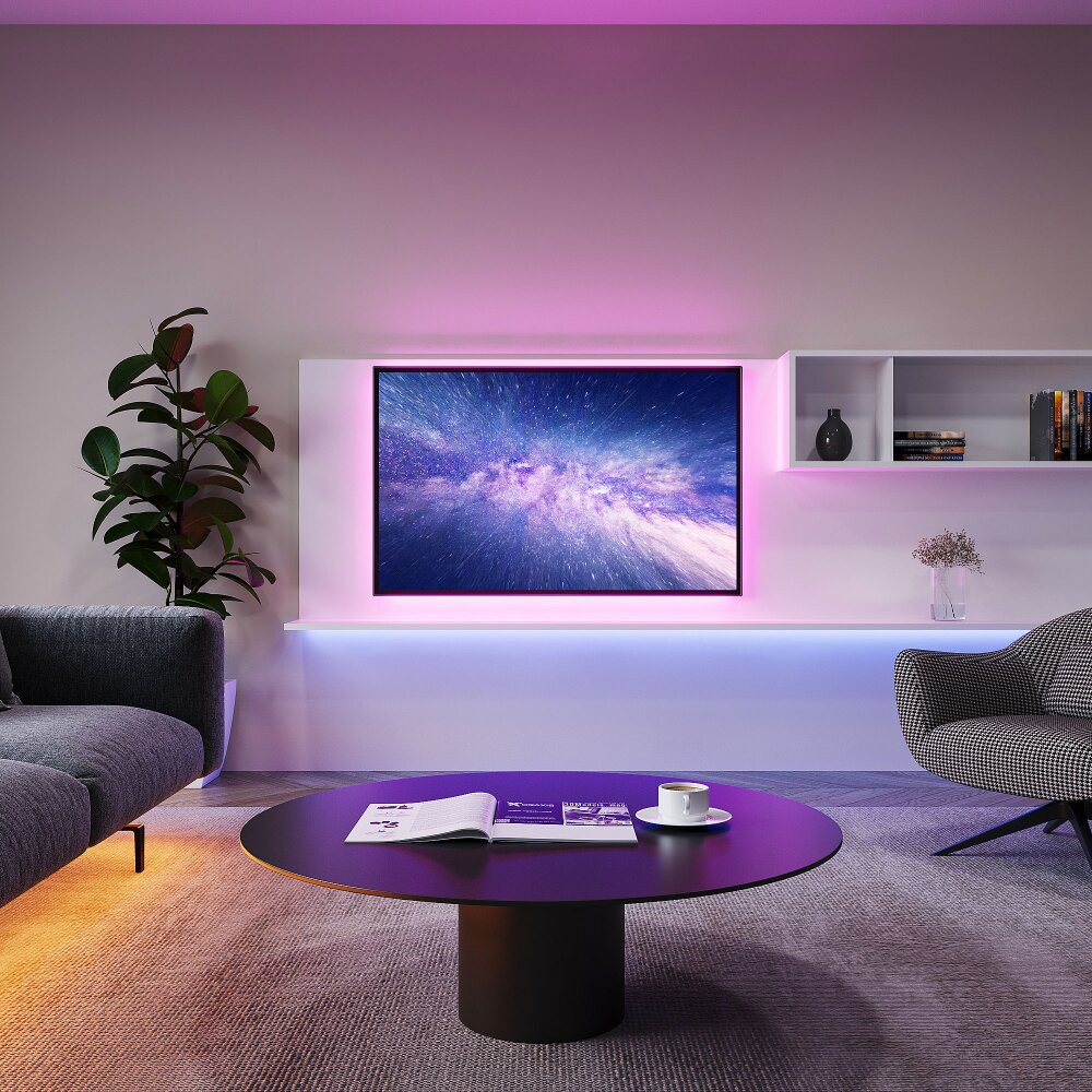 Reality RACER LED Band Zwart, 1-licht, Afstandsbediening, Kleurwisselaar main product photo