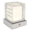 Globo LUNKI Tafellamp LED Nikkel mat, 1-licht