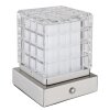 Globo LUNKI Tafellamp LED Nikkel mat, 1-licht