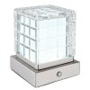Globo LUNKI Tafellamp LED Nikkel mat, 1-licht