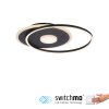 Leuchten-Direkt DOMINO Plafondlamp LED Zwart, 1-licht
