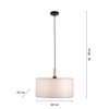 JUST LIGHT GERDA SOFIE Hanglamp Natuurlijke kleuren, Zwart, 1-licht