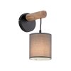 JUST LIGHT GERDA TRIBU Muurlamp Natuurlijke kleuren, Zwart, 1-licht