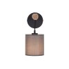JUST LIGHT GERDA TRIBU Muurlamp Natuurlijke kleuren, Zwart, 1-licht