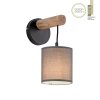 JUST LIGHT GERDA TRIBU Muurlamp Natuurlijke kleuren, Zwart, 1-licht