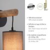 JUST LIGHT GERDA TRIBU Muurlamp Natuurlijke kleuren, Zwart, 1-licht