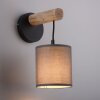 JUST LIGHT GERDA TRIBU Muurlamp Natuurlijke kleuren, Zwart, 1-licht