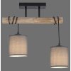 Leuchten-Direkt GREEN TRIBU Plafondlamp Natuurlijke kleuren, Zwart, 2-lichts