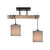 Leuchten-Direkt GREEN TRIBU Plafondlamp Natuurlijke kleuren, Zwart, 2-lichts