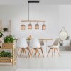 JUST LIGHT GERDA TRIBU Hanglamp Natuurlijke kleuren, Zwart, 4-lichts