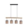 JUST LIGHT GERDA TRIBU Hanglamp Natuurlijke kleuren, Zwart, 4-lichts